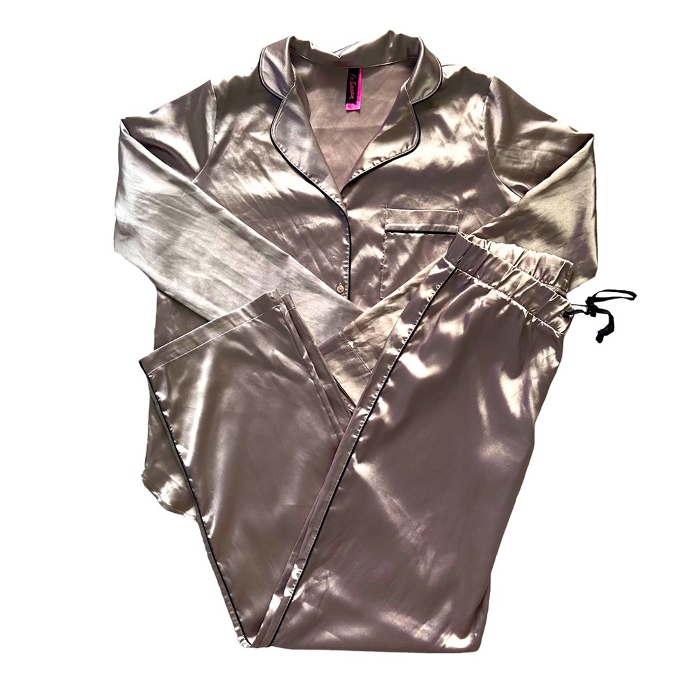 La Senza Satin Pajama Set Size Small Bronze